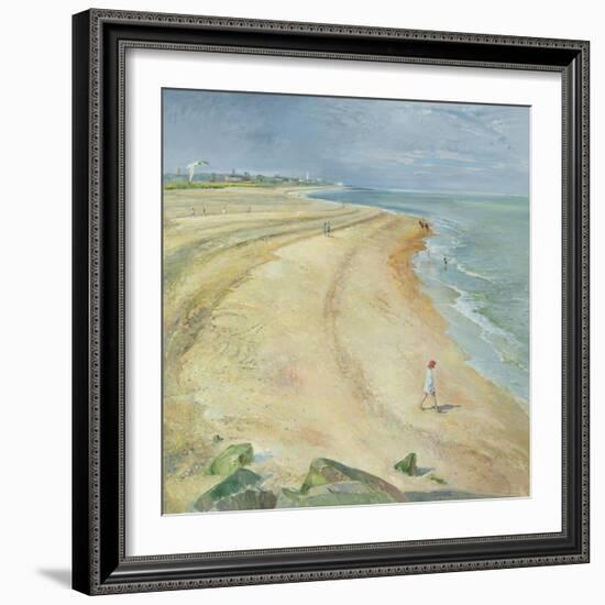 The Curving Beach, Southwold, 1997-Timothy Easton-Framed Giclee Print