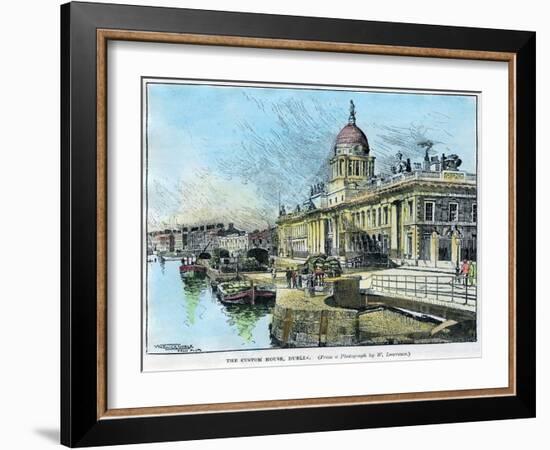 The Custom House, Dublin, Ireland, C1890-Warwick Goble-Framed Giclee Print