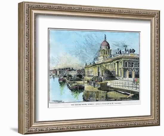 The Custom House, Dublin, Ireland, C1890-Warwick Goble-Framed Giclee Print