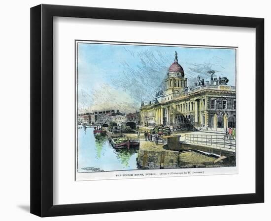 The Custom House, Dublin, Ireland, C1890-Warwick Goble-Framed Giclee Print