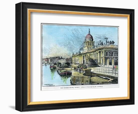 The Custom House, Dublin, Ireland, C1890-Warwick Goble-Framed Giclee Print