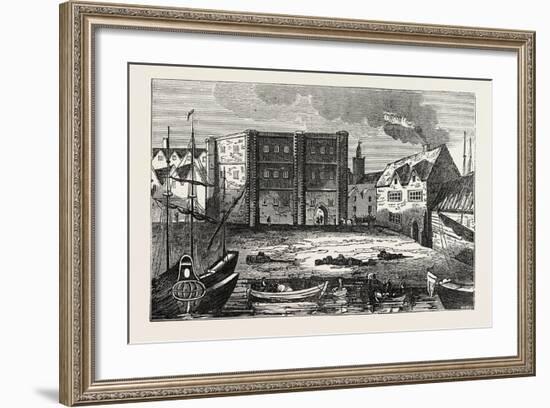 The Custom House in the Time of Queen Elizabeth, London, UK-null-Framed Giclee Print