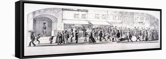 The Cut, Lambeth, London, C1850-Percy Cruikshank-Framed Premier Image Canvas