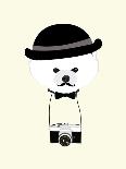 Cute Dog Photographer with Old Camera Vintage Illustration Vector-The Cute Design Studio-Art Print