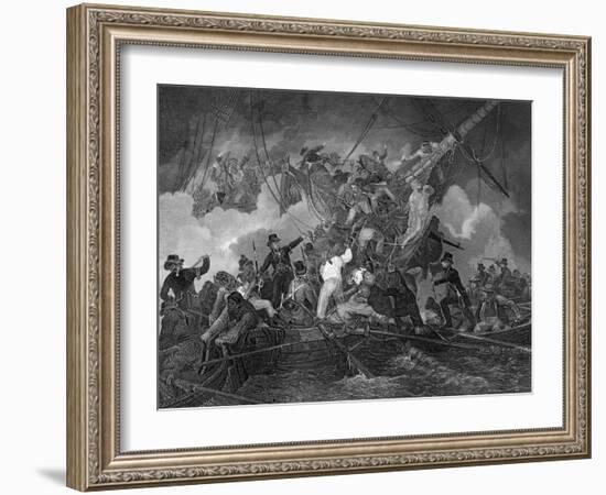 The Cutting Out of the Corvette La Chevrette, 21 July 1801-J Rogers-Framed Giclee Print