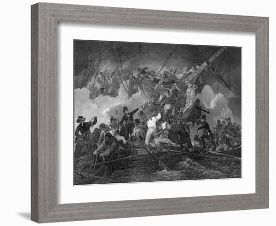 The Cutting Out of the Corvette La Chevrette, 21 July 1801-J Rogers-Framed Giclee Print