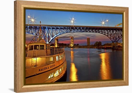 The Cuyahoga River in Cleveland, Ohio, USA-Joe Restuccia III-Framed Premier Image Canvas