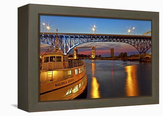 The Cuyahoga River in Cleveland, Ohio, USA-Joe Restuccia III-Framed Premier Image Canvas