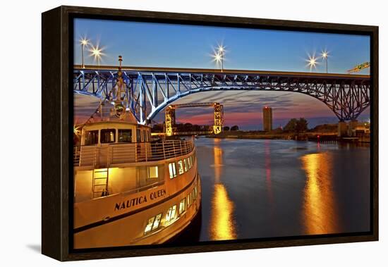 The Cuyahoga River in Cleveland, Ohio, USA-Joe Restuccia III-Framed Premier Image Canvas