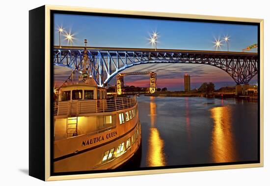 The Cuyahoga River in Cleveland, Ohio, USA-Joe Restuccia III-Framed Premier Image Canvas