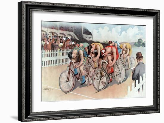 The Cycle Race, Pub. the Calvert Litho. Co., 1895-null-Framed Giclee Print