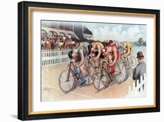 The Cycle Race, Pub. the Calvert Litho. Co., 1895-null-Framed Giclee Print