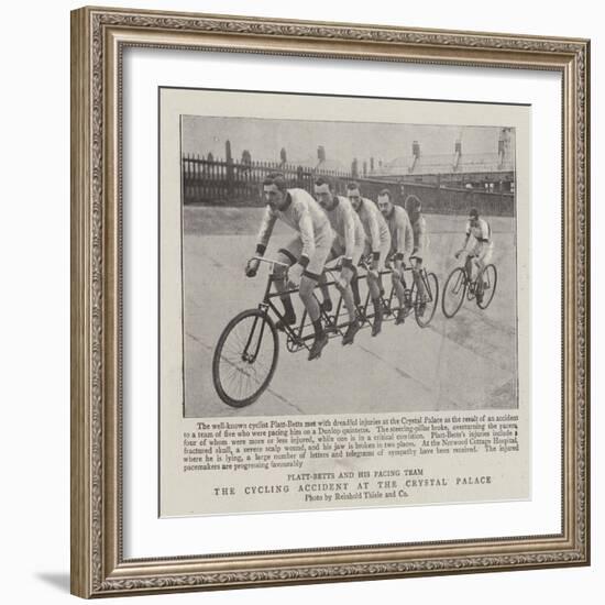 The Cycling Accident at the Crystal Palace-null-Framed Giclee Print