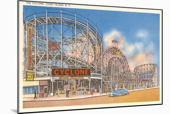 The Cyclone, Coney Island, New York-null-Mounted Art Print