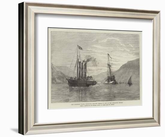 The Cylinder Vessel Cleopatra Leaving Ferrol in Tow of the Steam-Tug Anglia-null-Framed Giclee Print