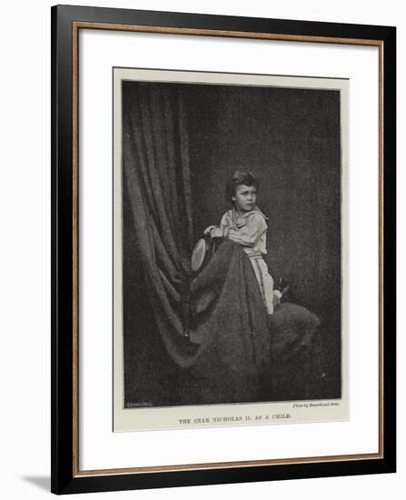 The Czar Nicholas II as a Child-null-Framed Giclee Print