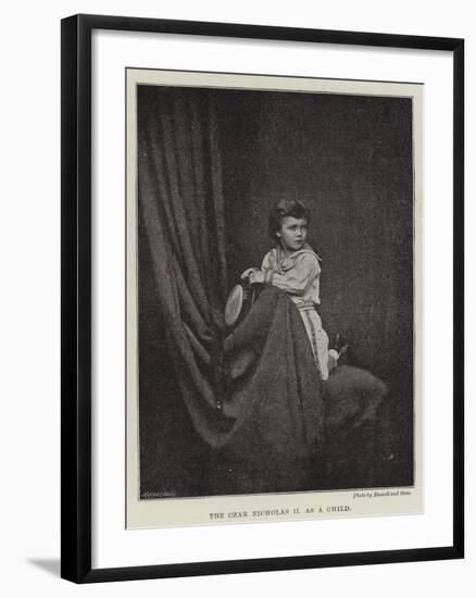 The Czar Nicholas II as a Child-null-Framed Giclee Print