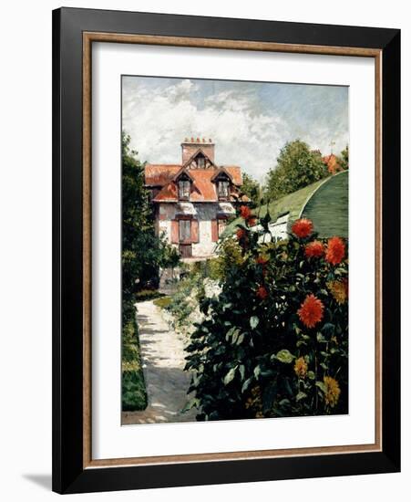 The Dahlias, Garden at Petit Gennevilliers, 1893-Gustave Caillebotte-Framed Giclee Print