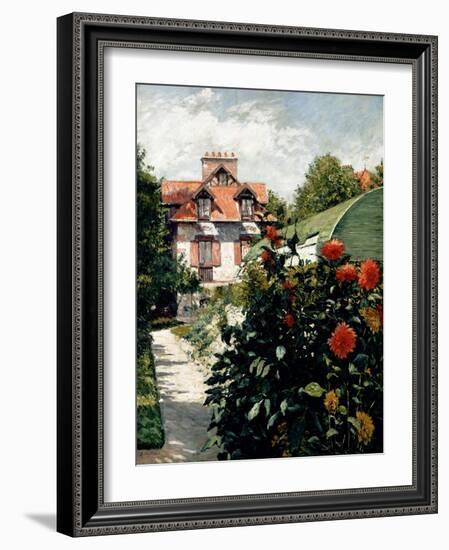 The Dahlias, Garden at Petit Gennevilliers, 1893-Gustave Caillebotte-Framed Giclee Print