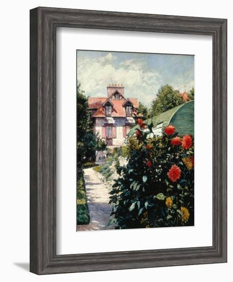 The Dahlias, Garden at Petit Gennevilliers, 1893-Gustave Caillebotte-Framed Giclee Print