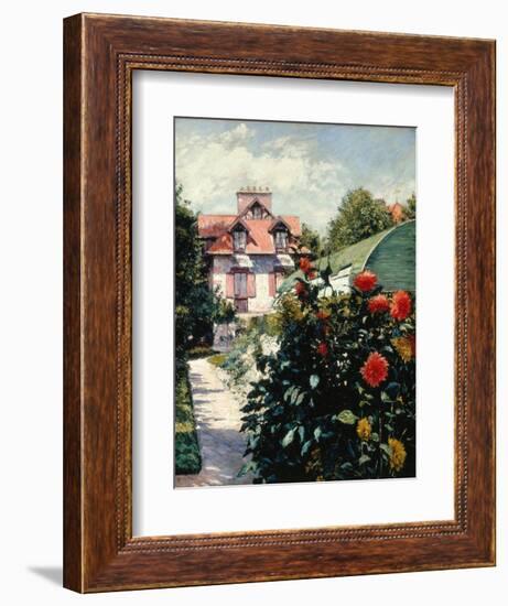 The Dahlias, Garden at Petit Gennevilliers, 1893-Gustave Caillebotte-Framed Giclee Print