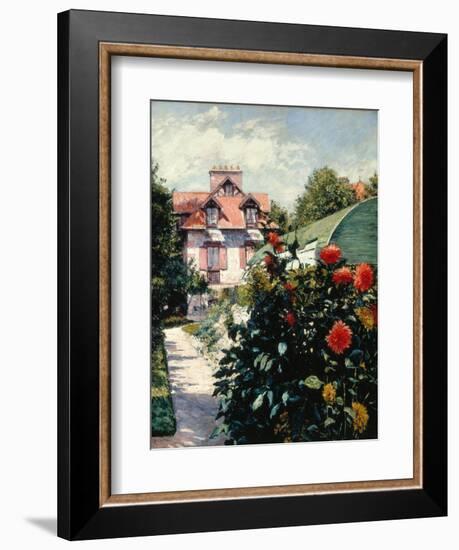 The Dahlias, Garden at Petit Gennevilliers, 1893-Gustave Caillebotte-Framed Giclee Print