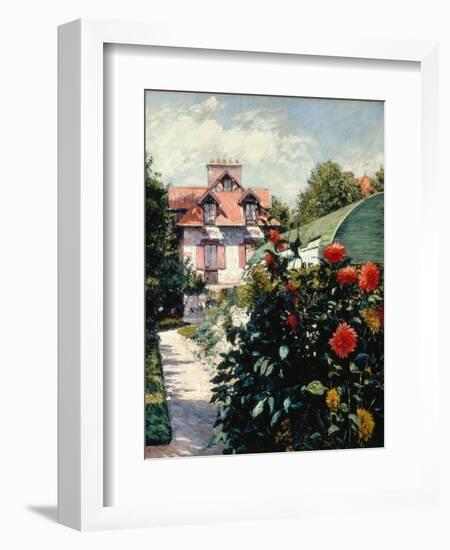 The Dahlias, Garden at Petit Gennevilliers, 1893-Gustave Caillebotte-Framed Giclee Print