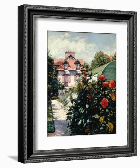 The Dahlias, Garden at Petit Gennevilliers, 1893-Gustave Caillebotte-Framed Giclee Print