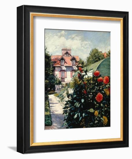 The Dahlias, Garden at Petit Gennevilliers, 1893-Gustave Caillebotte-Framed Giclee Print