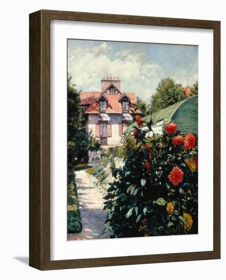 The Dahlias, Garden at Petit Gennevilliers, 1893-Gustave Caillebotte-Framed Giclee Print