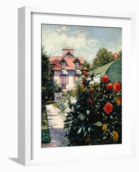 The Dahlias, Garden at Petit Gennevilliers, 1893-Gustave Caillebotte-Framed Giclee Print