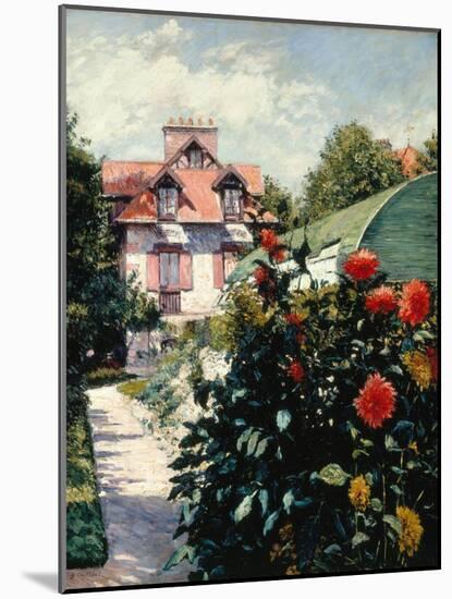 The Dahlias, Garden at Petit Gennevilliers, 1893-Gustave Caillebotte-Mounted Giclee Print