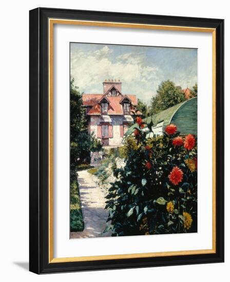 The Dahlias, Garden at Petit Gennevilliers, 1893-Gustave Caillebotte-Framed Giclee Print