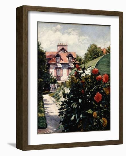 The Dahlias, Petit Gennevilliers Garden, 1893-Gustave Caillebotte-Framed Giclee Print