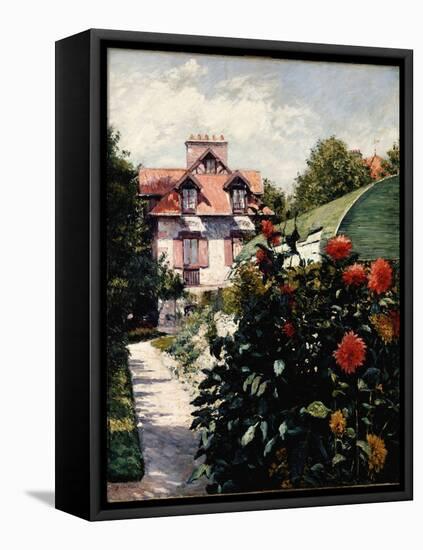 The Dahlias, Petit Gennevilliers Garden, 1893-Gustave Caillebotte-Framed Premier Image Canvas