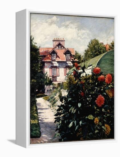 The Dahlias, Petit Gennevilliers Garden, 1893-Gustave Caillebotte-Framed Premier Image Canvas