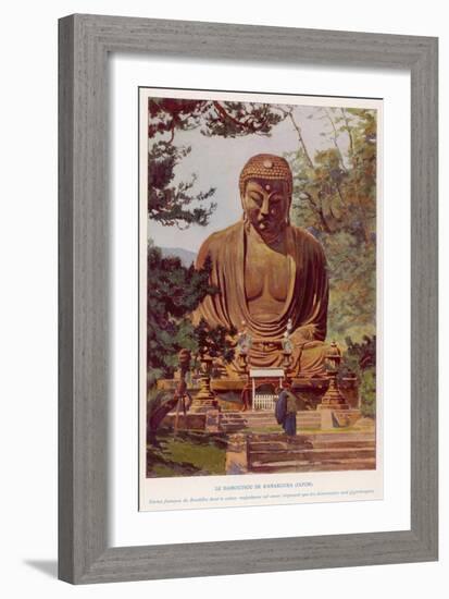 The "Daibutsu", a Giant Statue of the Buddha at Kamakura Japan-null-Framed Art Print