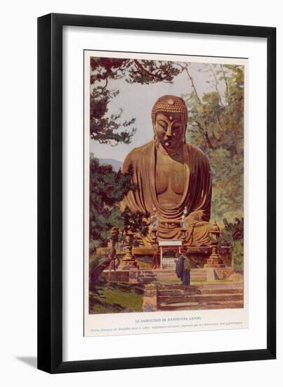 The "Daibutsu", a Giant Statue of the Buddha at Kamakura Japan-null-Framed Art Print