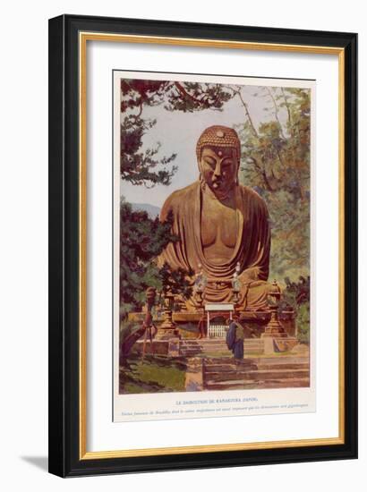 The "Daibutsu", a Giant Statue of the Buddha at Kamakura Japan-null-Framed Art Print