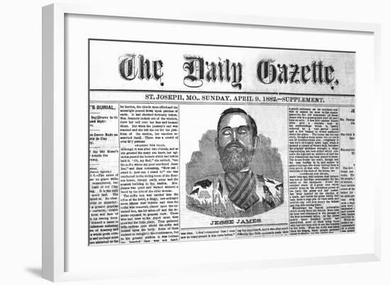 The Daily Gazette-Jessie James-null-Framed Art Print