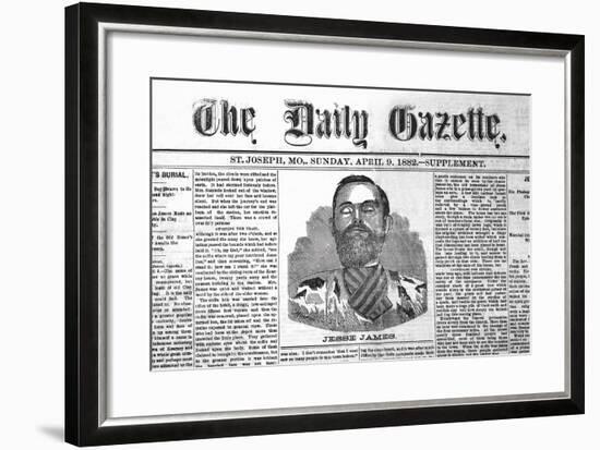 The Daily Gazette-Jessie James-null-Framed Art Print