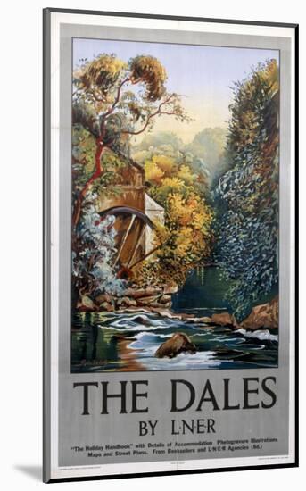 The Dales Watermill-null-Mounted Art Print