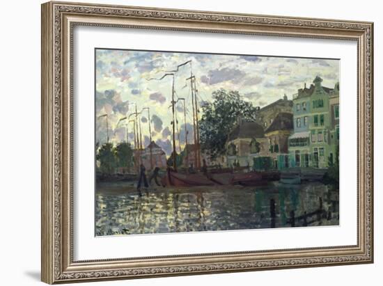 The Dam at Zaandam, Evening, 1871-Claude Monet-Framed Giclee Print