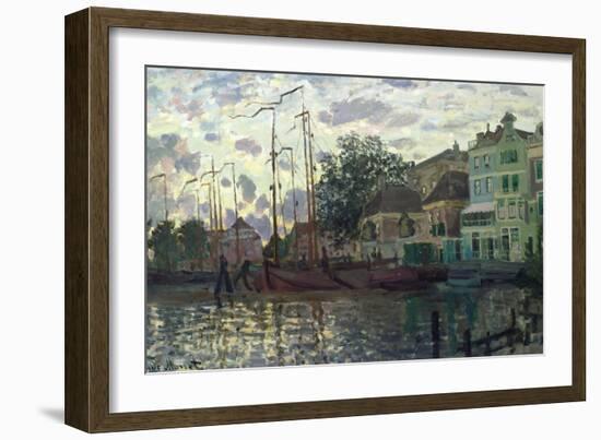 The Dam at Zaandam, Evening, 1871-Claude Monet-Framed Giclee Print