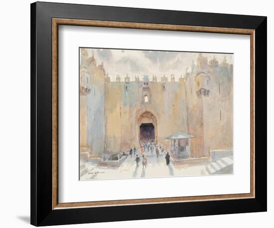 The Damascus Gate, Jerusalem, 2019 (W/C on Paper)-Lucy Willis-Framed Giclee Print