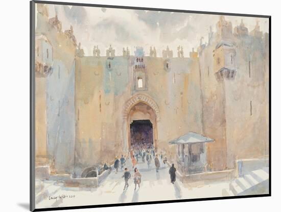 The Damascus Gate, Jerusalem, 2019 (W/C on Paper)-Lucy Willis-Mounted Giclee Print