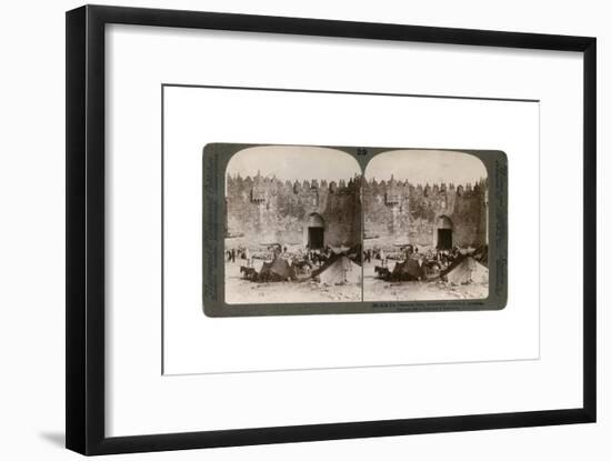 The Damascus Gate, the Nothern Entrance to Jerusalem, Palestine, 1896-Underwood & Underwood-Framed Giclee Print