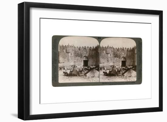 The Damascus Gate, the Nothern Entrance to Jerusalem, Palestine, 1896-Underwood & Underwood-Framed Giclee Print