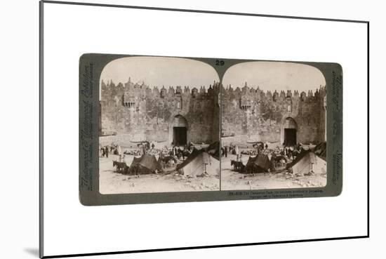 The Damascus Gate, the Nothern Entrance to Jerusalem, Palestine, 1896-Underwood & Underwood-Mounted Giclee Print