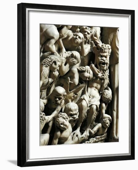 The Damned, Detail from Pulpit-Nicola Pisano-Framed Giclee Print